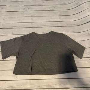 Gray Cropped T-Shirt